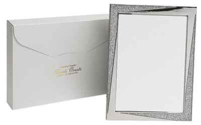 Cornice portafoto in Silver e Glitter con scatola personalizzata