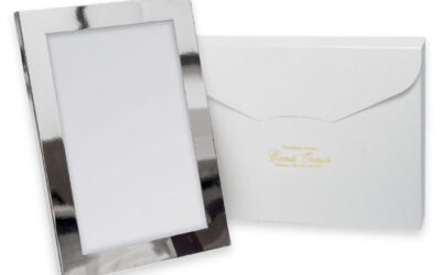 Cornice portafoto in Silver con scatola personalizzata