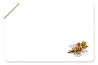 N. 100 biglietti 8,5x13 cm. e n. 100 buste 9x14 cm. luttate oro