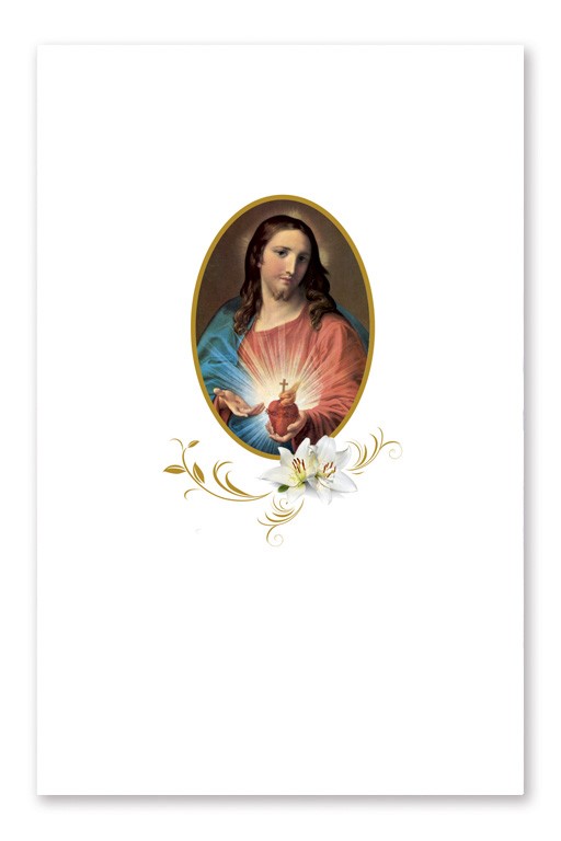 Ricordino pieghevole in carta bianca