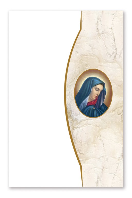 Ricordino pieghevole in carta bianca