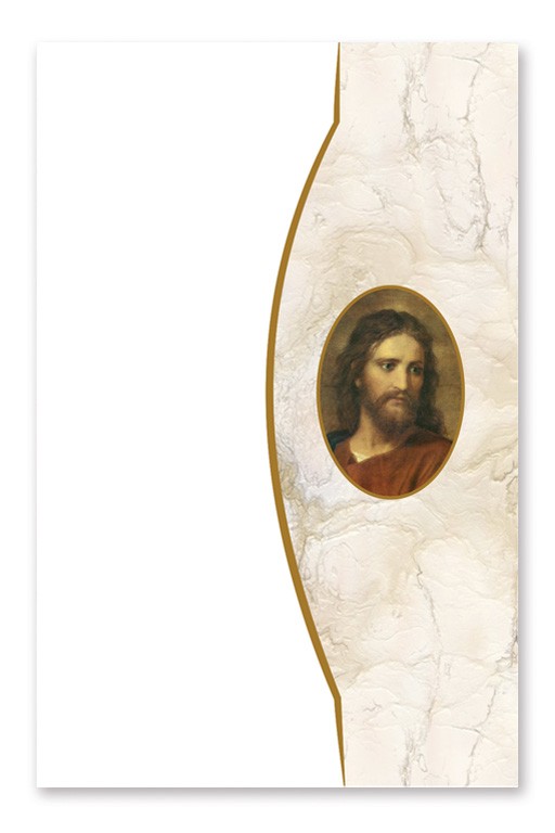 Ricordino pieghevole in carta bianca