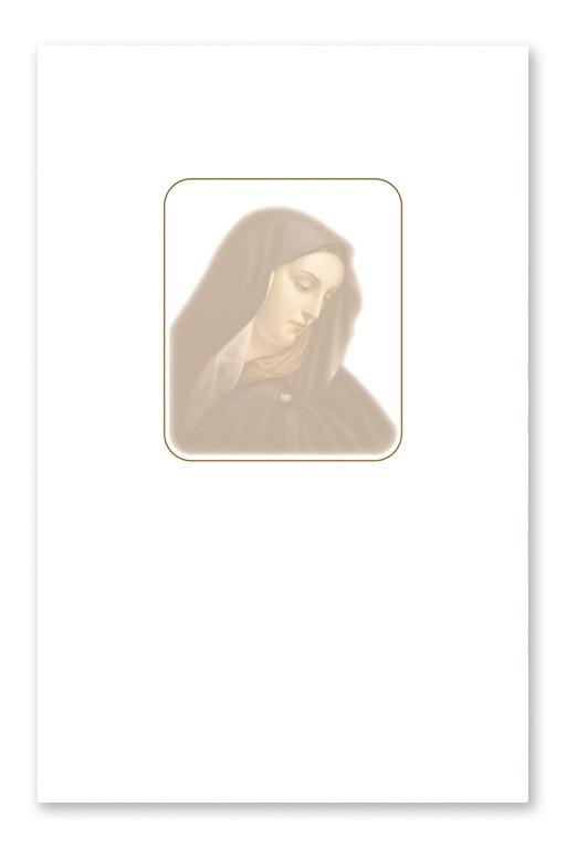 Ricordino pieghevole in carta bianca