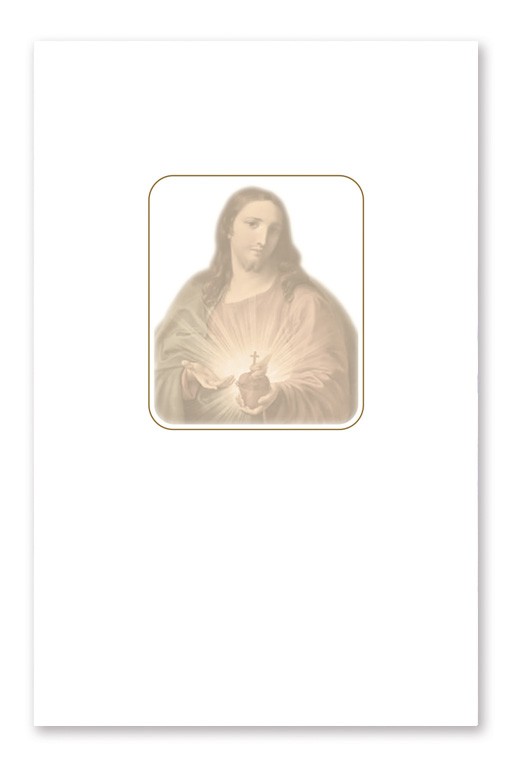 Ricordino pieghevole in carta bianca
