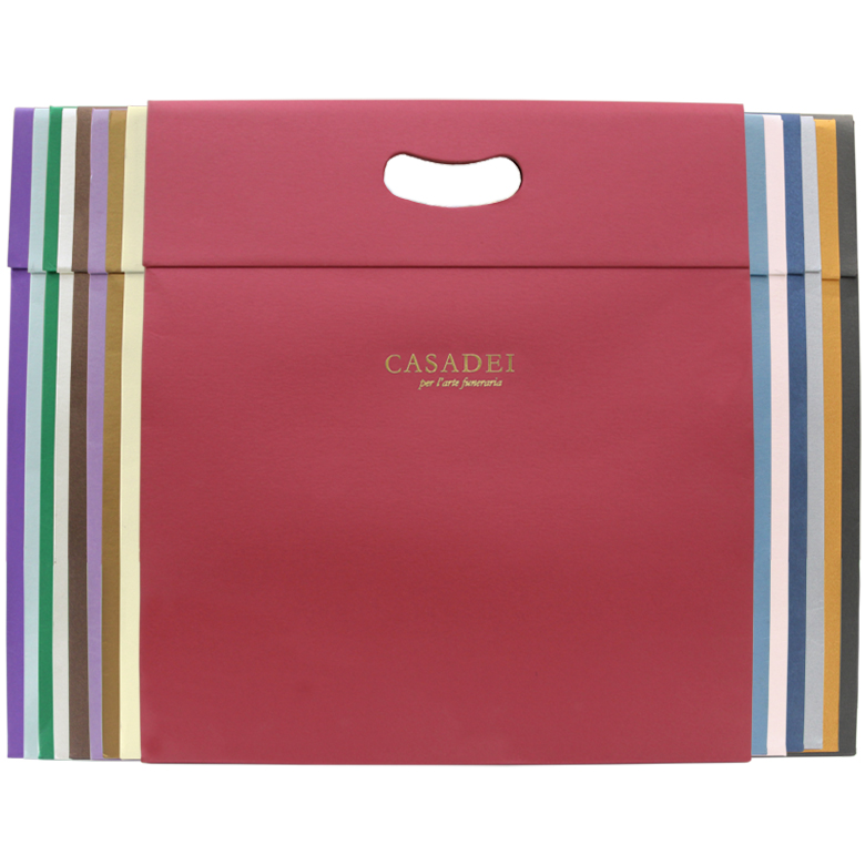 Borsa bauletto in pregiato cartone perlescente