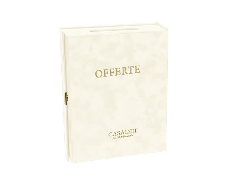 Astuccio raccolta offerte in simil suede - bianco