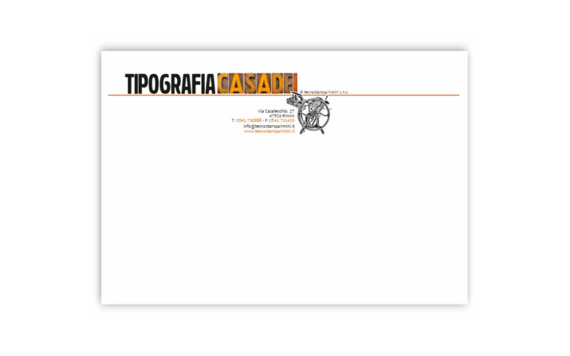 Bustone 23x33 cm. - carta bianca 120 gr. con stampa a colori